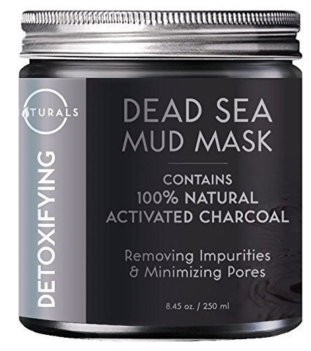 O Naturals Best Acne Treatment Moisturizing Face & Body Dead Sea Mud Mask. Activated Charcoal & Bentonite Clay. Acne Blackhead Remover, Deep Pore Cleanser & Minimizer Exfoliating & Tightens Skin 250ml