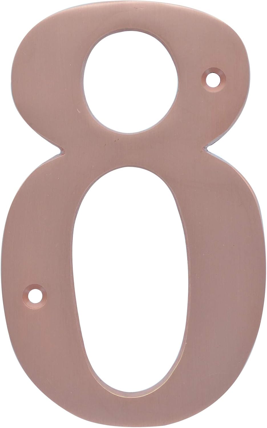 Distinctions 90590 House Number 0, Brushed Copper Metal Floating Address Number, Modern Outdoor Address Sign for Front Door, Mailbox, Wall, or Plaque, 5 Inches
