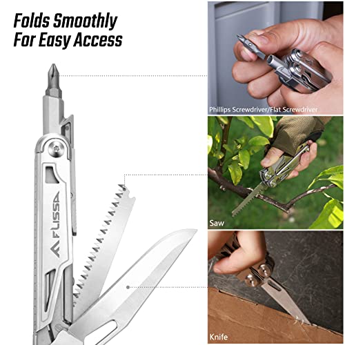 Flissa Multitool, 16-In-1 Multitool Pliers, Folding Pocket Tool With Sheath, Bottle Opener, Pocket Knife, Screwdriver, Multitools For Outdoor, Handwork, Home, Hunting, Camping #TOP4