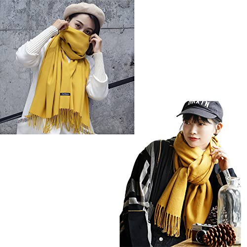 ZAMLYSYS マフラー レディース ふわふわ メンズ カシミヤタッチ 無地 上質 軽量 暖かい 春秋冬 柔らかい ロングマフラー 防寒 大判 冷房対策 やさしい肌ざわり 結婚式 通勤 パーティー 旅行 の商品画像 3