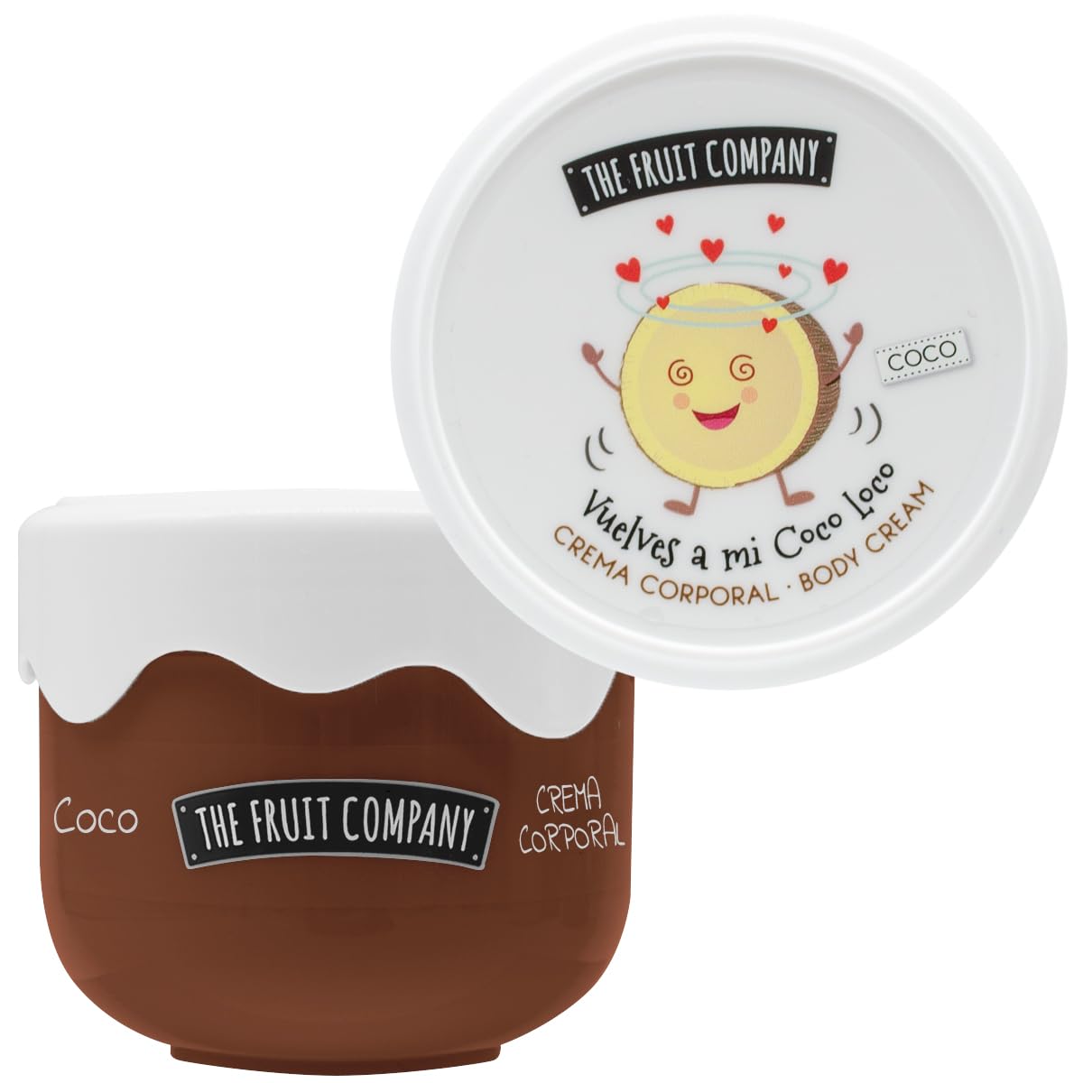 The Fruit Company Crema Corporal COCO Efecto Seda 200 ml Hidratación Con Aceite de Aguacate y Manteca de Karité Formula Vegana