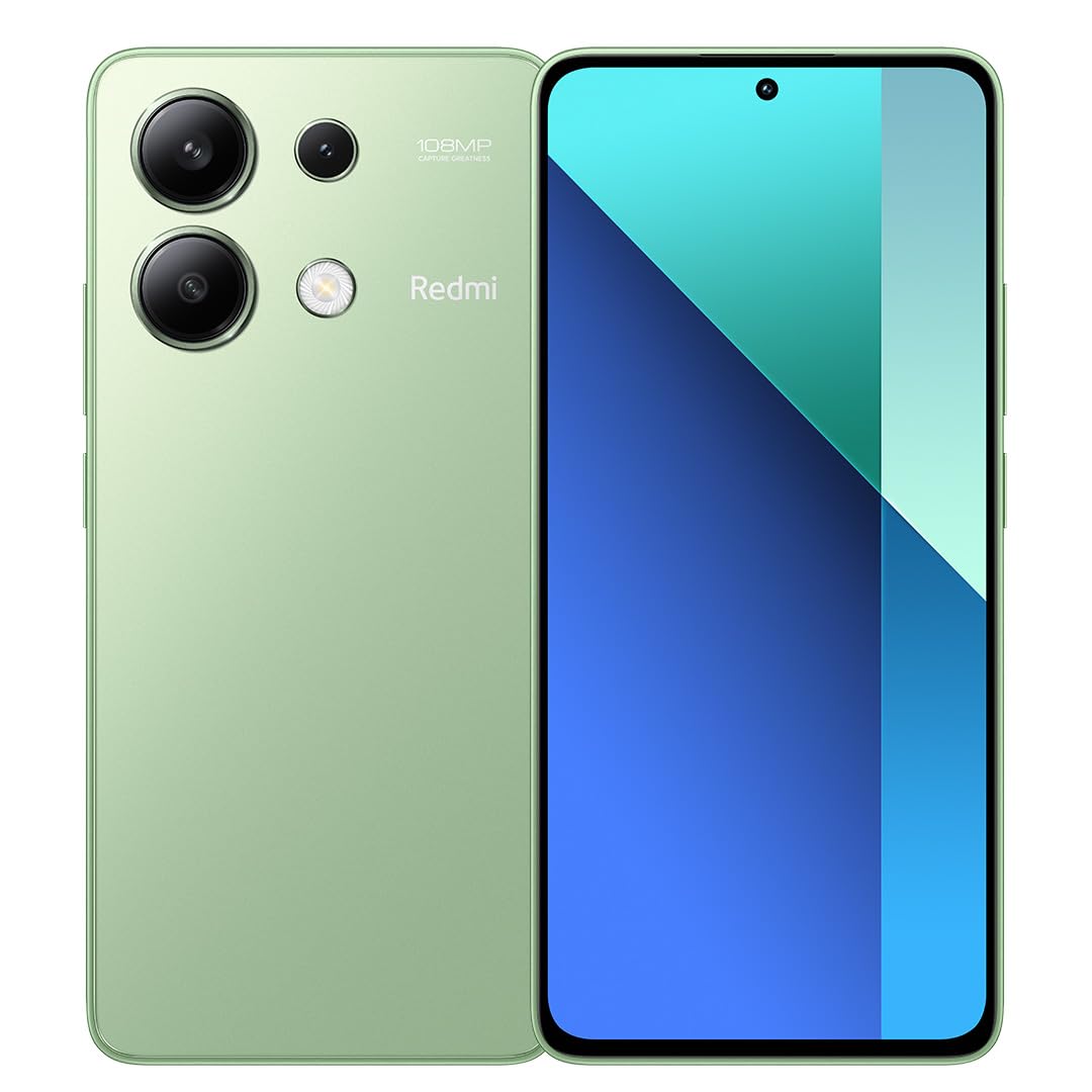 Xiaomi Redmi Note 13 (Mint Green 8GB RAM, 256 Storage) - Super-clear 108MP triple camera |120Hz FHD+AMOLED display | Immersive viewing with ultra-thin bezels | Secure in-screen fingerprint sensor