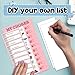 2 PCS Chore Chart for Multiple Kids,Plastic Checklist Board with 10 Detachable Cardstock Daily Chore Schedule for 2 Kids Reusable Chore List to Do List for Home Routine Planning (Blue and Pink)