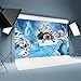 Frozen Backdrop,7x5FT Frozen Theme Happy Birthday Backdrop for Girls Elsa Princess Background Frozen Photography Background Party Supplies Blue