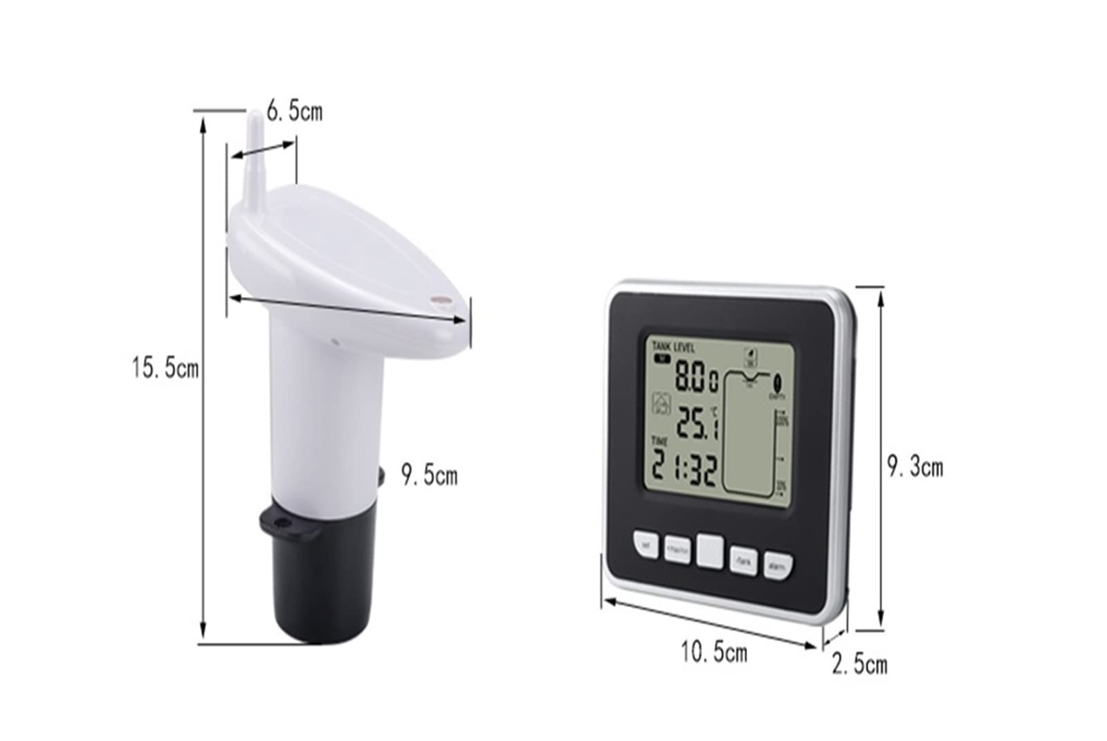 Medidor de nivel de agua, Medidor de nivel de profundidad de líquido de tanque ultrasónico
