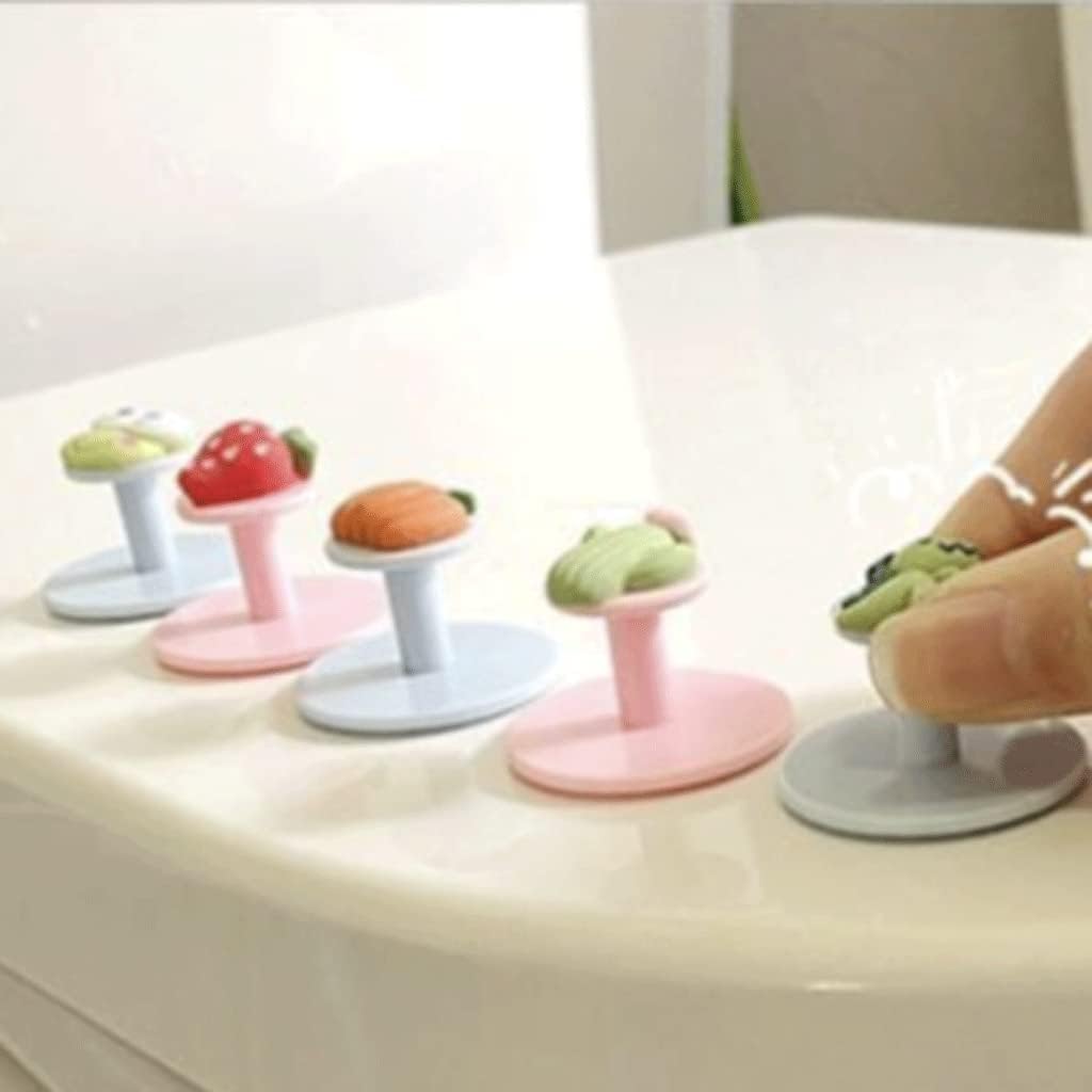 Cartoon Toilet Lid Handle，Multi-Purpose Handle Portable Toilet Seat Lifting Handle Avoid Touching Firmly Installed （4pcs）