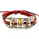 November's Chopin Unique Beads Braided Leather Adjustable Wrap Bracelet