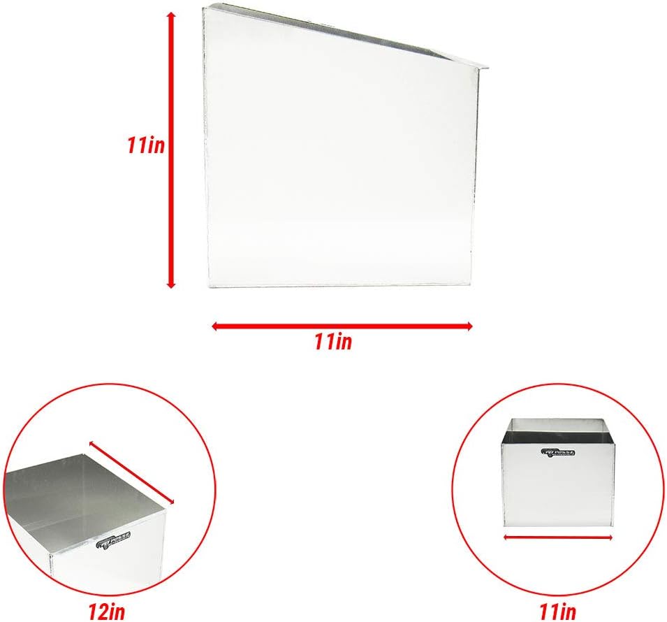Pit Posse 429 Single Aluminum Utility Fuel Jug Rack Holder Made in USA Enclosed Race Trailer Automotive Shop Garage Gasoline Container Storage Organizer Cabinet Trough Shelf Contains Spillage (Silver)