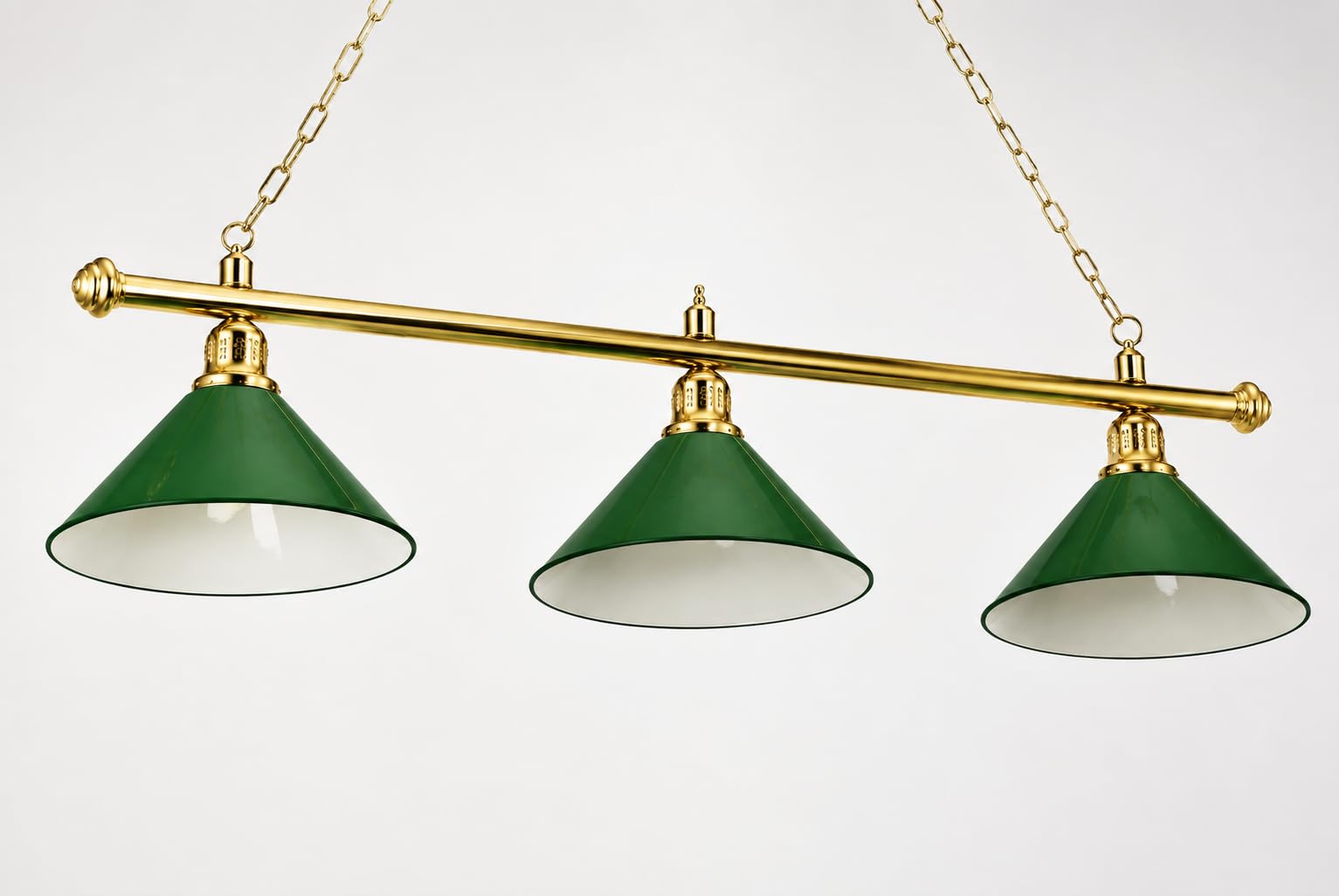 Billard Lampe Laiton Vert ? 3 ampoules
