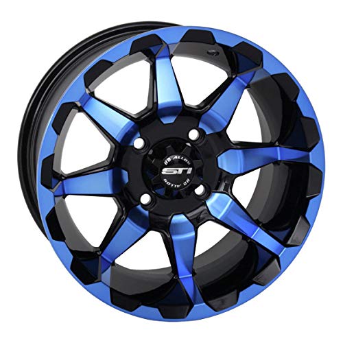 STI HD6 Wheel (14x7 4/156 4+3) (Black/Blue) for 14-19 Polaris RANRZR1000XE