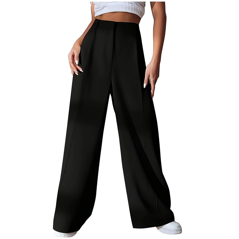 Amazon.com: Women's Casual Dressy Suit Pants Wide Leg High