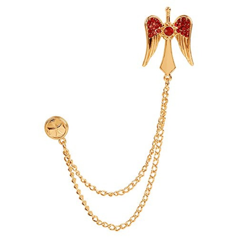 tripin Golden Lapel Pin Collar Chain Brooch in a Gift Box for Men and Women-picture-39