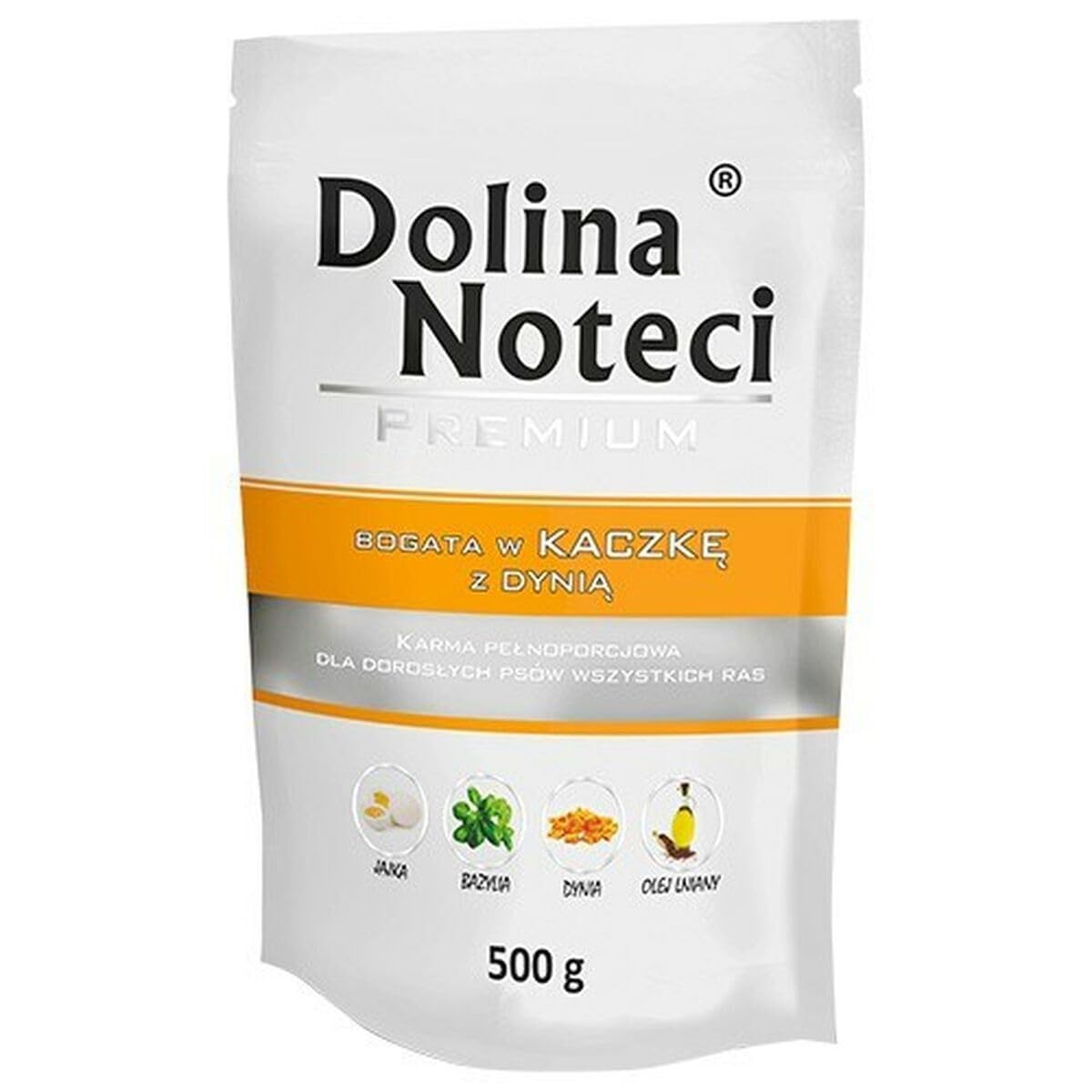 Dolina Noteci Premium Mokra karma dla psa bogata w kaczkę z dynią saszetka 500 g