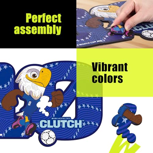 Image of WOODLUX FIFA 2026 World Cup USA Mascot The Bald Eagle 150 Pieces Wooden Puzzles for Kids & Adults, Irregular Shape Jigsaw Puzzle, 5MM Thick, Officially Licensed Product