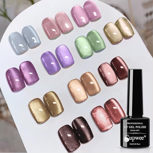 Magnetic Gel Nail Polish - 12 Colors Moonlight Cat Eye Gel Nail Polish