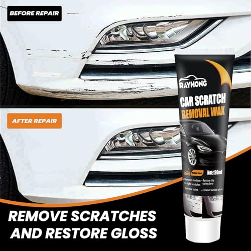 Car Scratch Remover Kit, wumawu 2024 New Car Polishing Wax Scratch Remover for Vehicles with Wipe & Sponge, Car Paint Scratch Repair Paste Any Color, Best Deep Scratch Remover for Cars (120ml) - Thumbnail 6