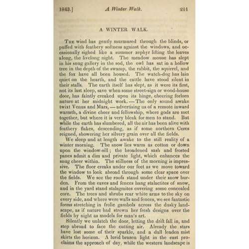 H. D. Thoreau, "A Winter Walk" & two poems ("Sic Vita," "Conscience . . .")