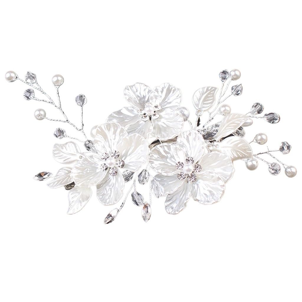 Diadema de perlas hecha a mano para el pelo que ilumina tu boda