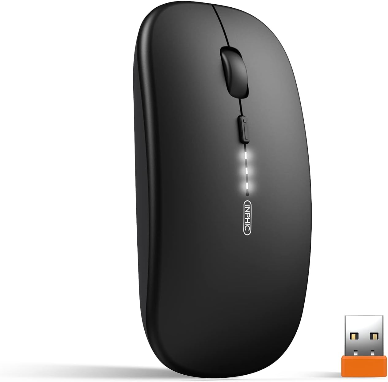 Wireless Mouse,Inphic Slim Rechargeable Mouse Silent Click 2.4G Wireless Mice 1600DPI Mini Optical Portable Travel Cordless Mouse with USB Receiver for PC Laptop Computer Mac MacBook (Classic Silver) (B0757LNVBT) Amazon Price History, Amazon Price Tracker