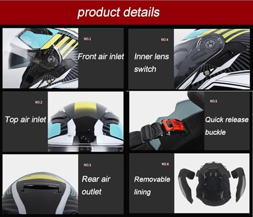 Casque jet bluetooth grande taille 2xl ece contre soleil - 8
