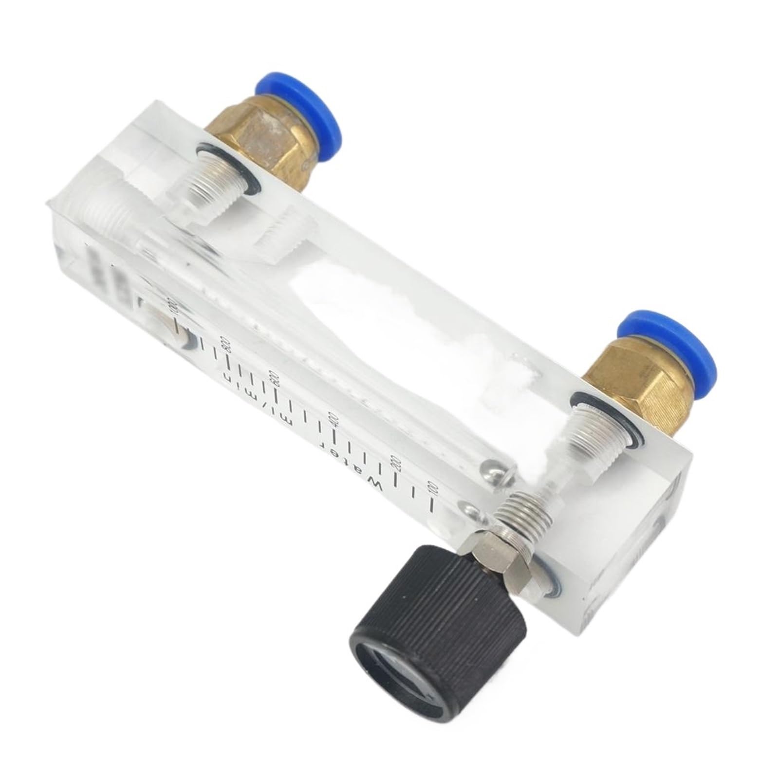 Panel acrílico de LZM-6T, caudalímetro rotámetro de agua líquida con válvula de Control, ajuste de empuje, tubo de 10mm, 100-1000mL/min