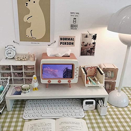 Tissue case, tissue box, cute, vintage, TV shaped remote control rack, phone stand, phone holder,tissue cover, living room, bedroom, room office, phone stand storage case