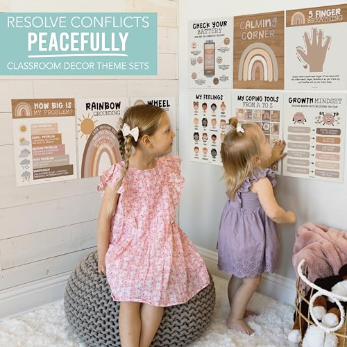Hadley Designs 9 Calming Corner Posters For Classroom Must Haves For Teachers - 11x14 Calm Down Corner Supplies, Feelings Chart For Kids Ages 4-8, Feelings Wheel Poster, Boho Classroom Decor - Image 7
