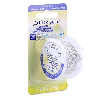 Artistic Jewelry Wire Twisted Non-Tarnish Silver 20 Gauge 3-Yards