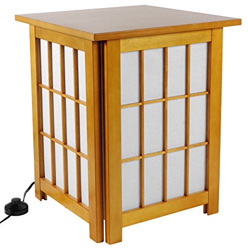 Oriental Furniture Hokkaido Table Lamp - Honey