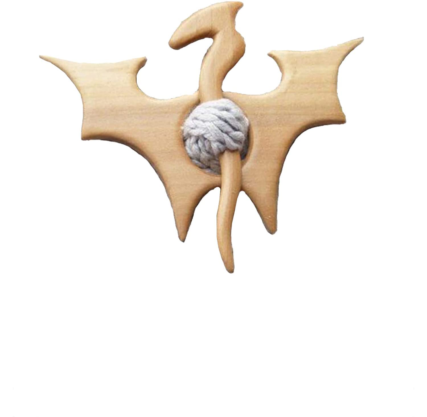 Dzhzuj N Brooch Pi With Woode Animal Patter,Cute Animal Group Brooch Unique Creative Handmade Sweater Clip For Shawls, Scarves, Sweaters, Pullovers Costume Accessory (N)
