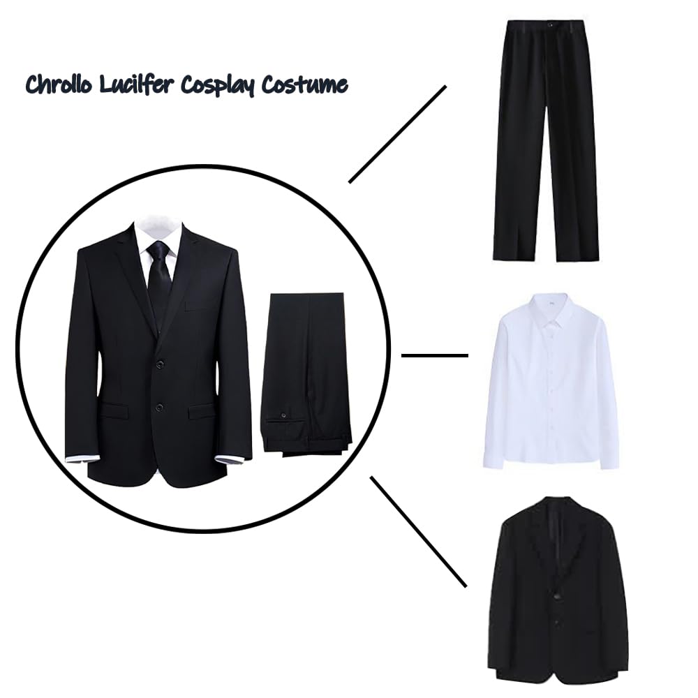 Chrollo Lucilfer kostium cosplay Shalnark do cosplay, czarne spodnie mundurowe lub fioletowy mundur z krótkim rękawem, pełny zestaw, cosplay anime, strój na Halloween, Boże Narodzenie, karnawał