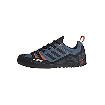 adidas Unisex – Adulto Terrex Swift Solo 2.0 Hiking Shoes, Wonder Steel, Core Black, Orange, 46 EU