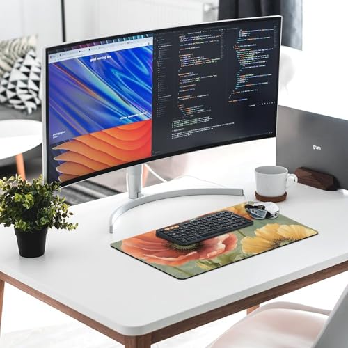 Tapis de souris grande taille résistant aux taches pour protéger le bureau