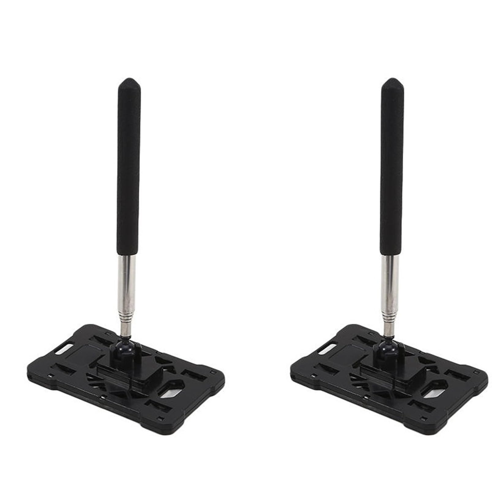 OAIEU 1-2Pcs Telescopic Rod Card Holder Reacher Car Parking Contactless Payment Rod Vehicle Parking Toll Swiping Stick(Black-2Pcs)