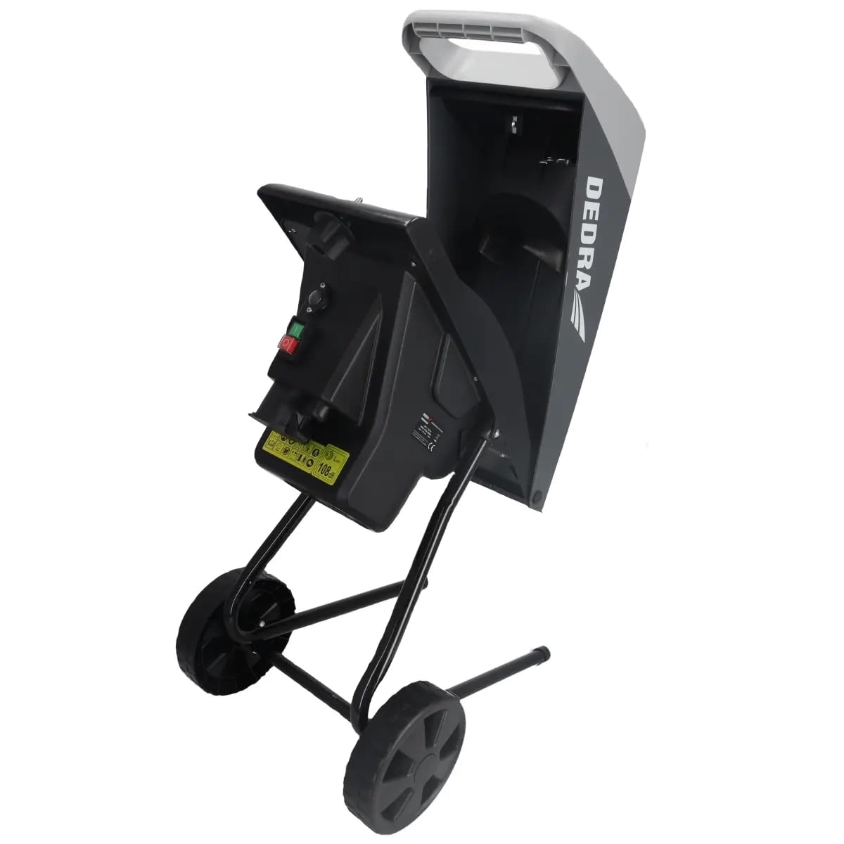 Trituradora eléctrica de plantas DEDRA 2500 W, diámetro de corte 45 mm, velocidad 0-2950 rpm, bolsa de recogida 65 L, trituradora de ramas para jardín y mantenimiento de residuos verdes
