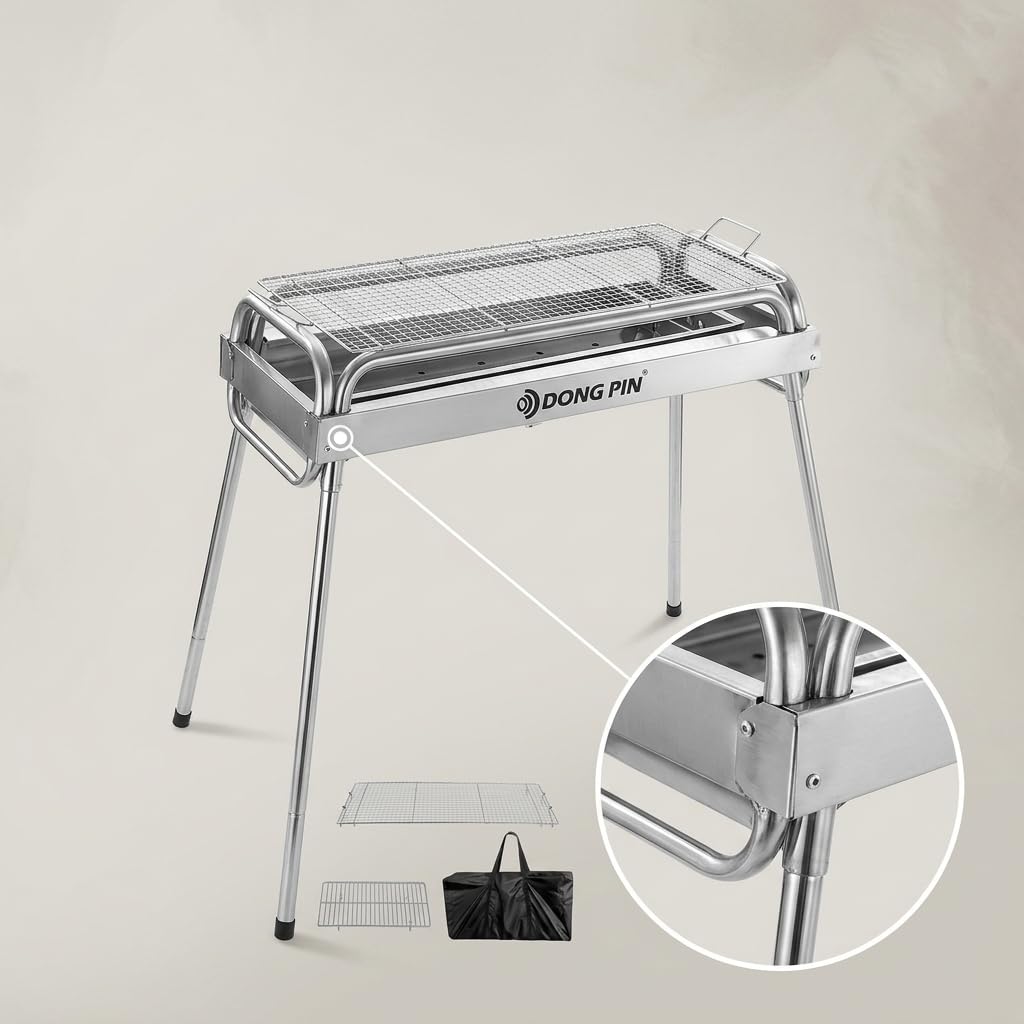 Parrilla Carbón Plegable Metal, Construcción metal, Barbacoa mesa, Picnics en parques, Para, style to 3