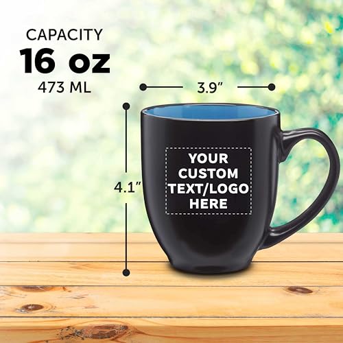 Juego de 100 tazas de cerámica personalizadas 16 oz miniatura 5