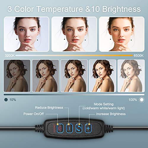 Ringlicht Laptop,Beleuchtungsset Videokonferenz Licht Selfie Ringlampe mit Clip, dimmbare Leuchte für Fernarbeit… – Bild 3
