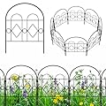 MOOACE Decorative Garden Fence 35 Pack, 16.5 in(H) x 36.7 ft(L), Outdoor Animal Barrier, No-Dig Fencing for Dogs Rabbits Pets Rustproof Wire Mesh Panels, Flower Borders for Backyards, Patios and Yards