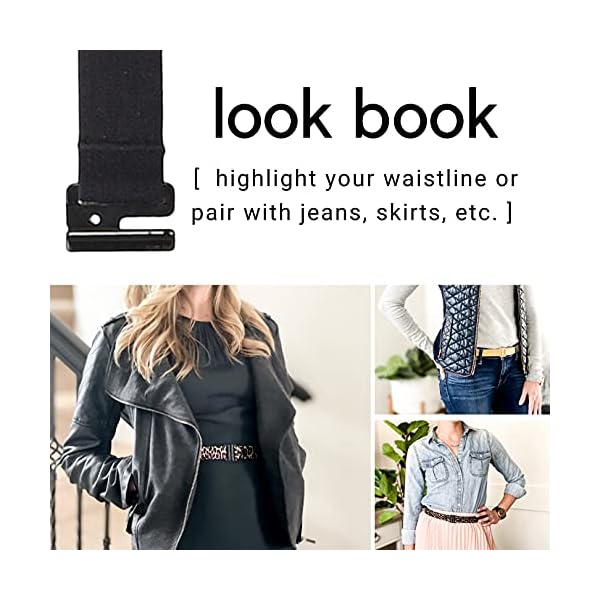 Tights Up Stretch Belt | Fully Adjustable Waist Belt | Metal Free Elastic Belt | Men and Womens Belt | Great JEAN Belt | Ceinture Femme | Black Belt - Image 8