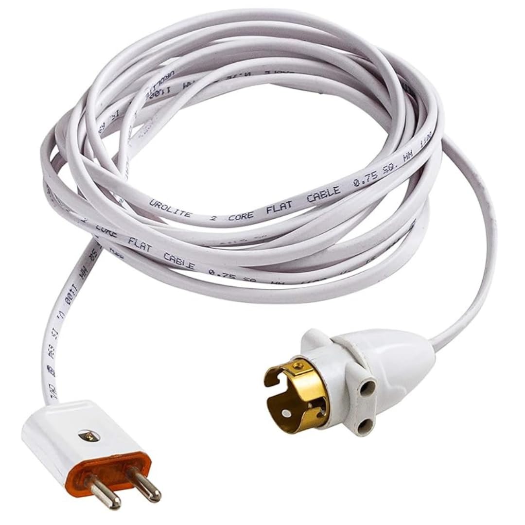 Hi-PLASST 2-Pin (2 Meter) Flexible Multi-Pendant Holder(White),Flat Wire,Extension Cord for Multipurpose Use,Festive Decorations,Diwali,Christmas,etc-image-37