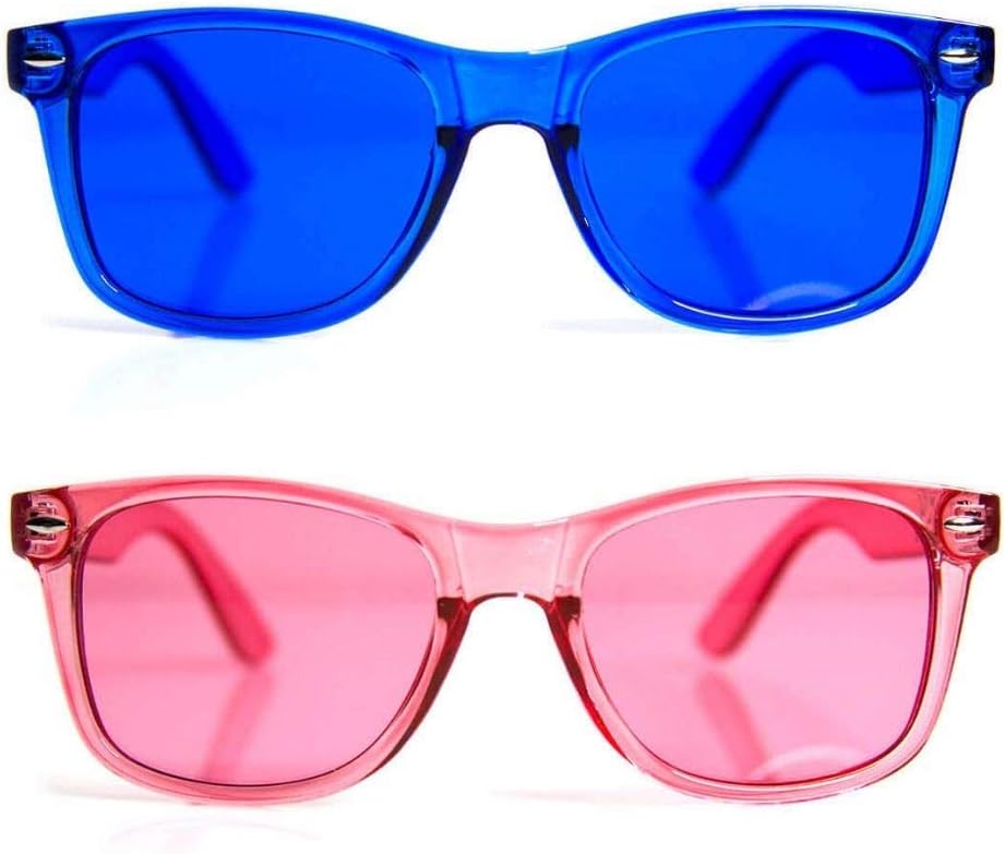 GloFX Color Therapy Glasses - 2 Pack - Chakra Mood Light Therapy Chromotherapy Glasses