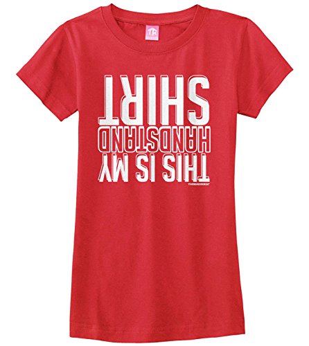 Image of Threadrock Big Girls' This is My Handstand Shirt Fitted T-Shirt