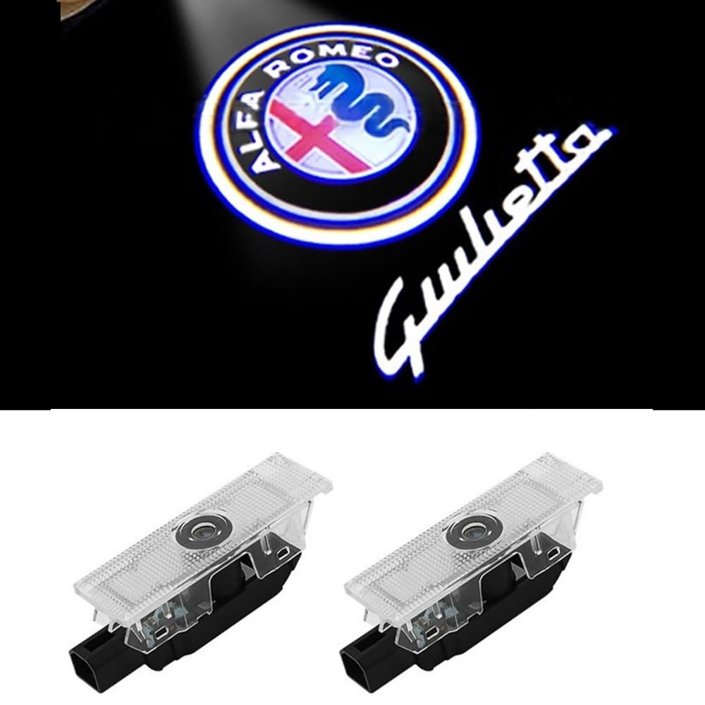 Projecteurs De Portière Pour Alfa Romeo Stelvio 2017-2023 - Lot De 2 - Logo Alfa Romeo Projeté - Éclairage D'accueil - 8