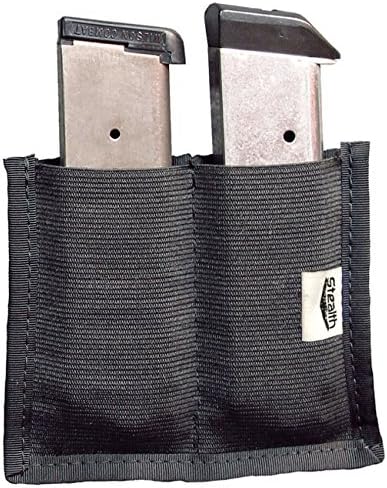 Stealth Hook & Loop Double Clip Pouch Magazine Holder Gun Safe Accessory (10)