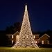 Produktbild Fairybell LED-Weihnachtsbaum im Fahnenmast für den Außenbereich - 10 Meter - 8000 Warmweiße LEDs - Geeignet für vorhandene Fahnenmasten