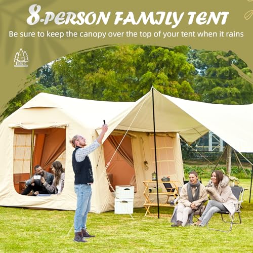 Carpa inflable familiar EROMMY para camping, 8-10 personas, con dos habitaciones miniatura 2