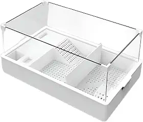 NOMOYPET NX-31 Terrário para Tartaruga com Fundo Destacável Branco