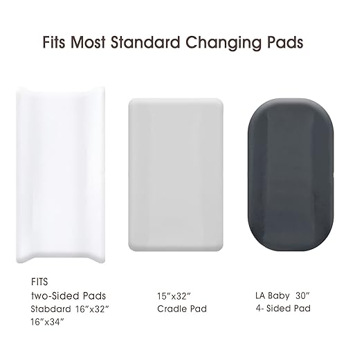 Miniatura 6 de david's Kids Juego de 3 fundas para cambiador, ultra suaves, transpirables, acogedoras, de microfibra, para cambiadores de pañales, para bebés,