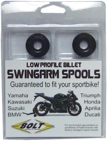 Bolt Motorcycle Hardware 2009-SSS.BK Swingarm Spools Black